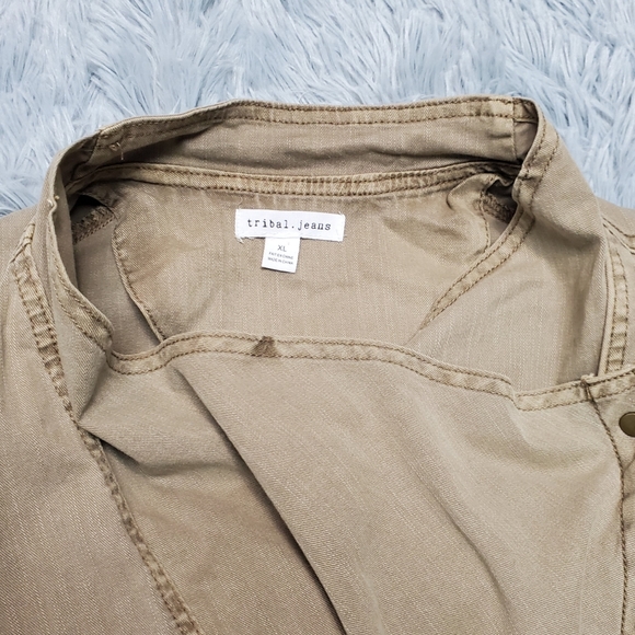 Tribal jeans brown jacket size XL - Picture 4 of 10